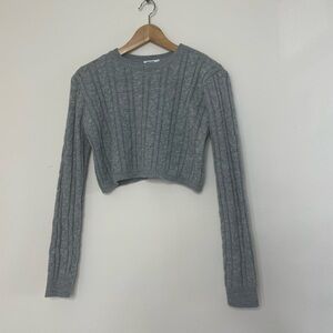 Light Grey Cropped Sweater